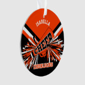 Pom-pom girl noir, orange et blanc (devant)