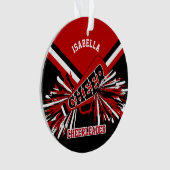 Pom-pom girl noire, rouge foncé et blanche 📣 (devant)