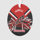 Pom-pom girl noire, rouge foncé et blanche 📣 (devant)