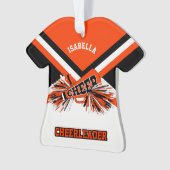 Pom-pom girl orange, noir et blanc (devant)