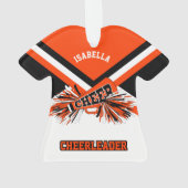 Pom-pom girl orange, noir et blanc (dos)