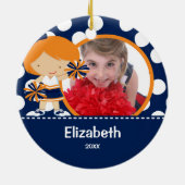 Pom-pom girl Photo Ornement de Noël (Dos)