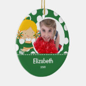 Pom-pom girl Photo Ornement de Noël (Droite)