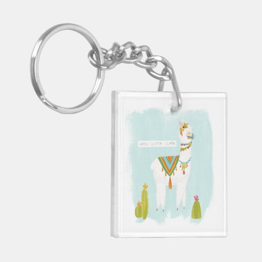 Pom Pom Llama Rama - Whole Lotta Llama Sleutelhanger (Voorkant Links)