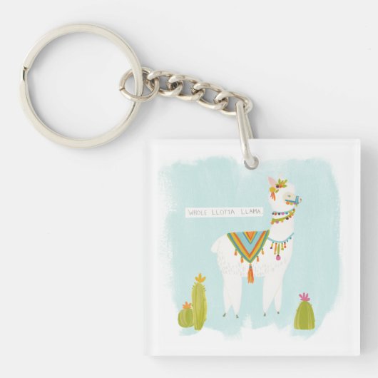 Pom Pom Llama Rama - Whole Lotta Llama Sleutelhanger (Voorkant)