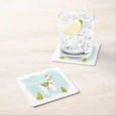 Pom Pom Llama Rama - Whole Lotta Llama Vierkante Kartonnen Onderzetter (Insitu)