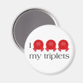 Pom Pom Triplets Magnet Magneet (Voorkant / Achterkant)