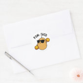 Pom-tato Funny Potato Pun Ronde Sticker (Envelop)