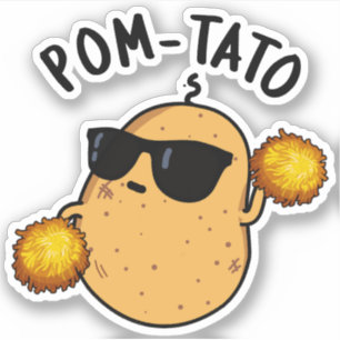 Pom-tato Grappige Aardappel Woordspeling Sticker