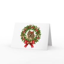Pom Wreath Holiday Card