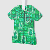 Pomaika’i Tiki Hawaiian Tapa Aloha Shirt Ornament (voorkant)