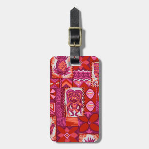 Pomaika’i Tiki Hawaiian Tapa Bagagelabel