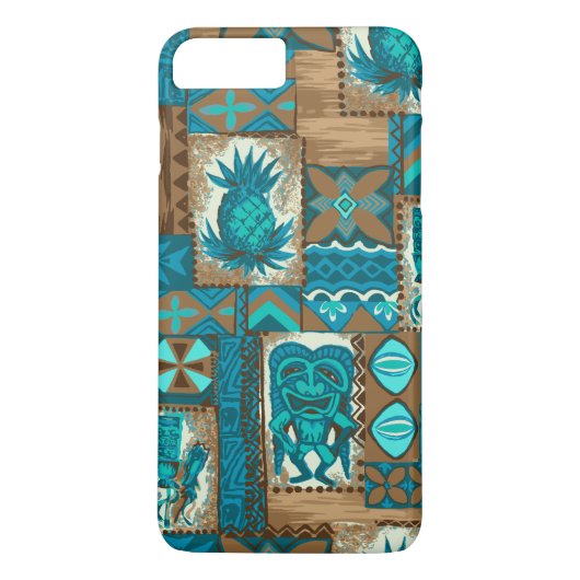 Pomaika’i Tiki Hawaiian Tapa Case-Mate iPhone Case (Achterkant)