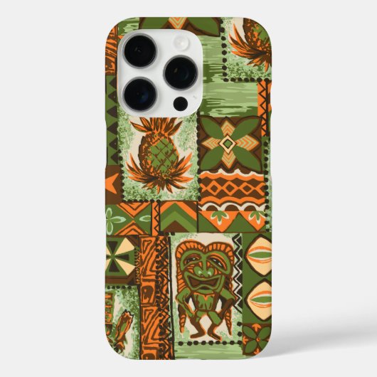 Pomaika’i Tiki Hawaiian Tapa Case-Mate iPhone Case (Achterkant)