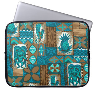 Pomaika’i Tiki Hawaiian Tapa Laptop Sleeve