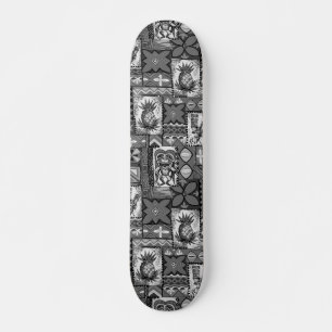 Pomaika’i Tiki Hawaiian  Tapa Skateboard
