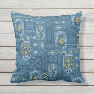 Pomaika’i Tiki Hawaiian Vintage Tapa Outdoor Buitenkussen