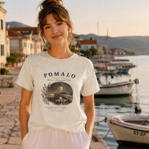 Pomalo Dalmatische Kust Vintage Scene Tri-Blend Shirt