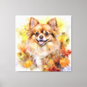 Pomchi Herfst Waterverf Canvas Afdruk (Voorkant)
