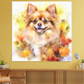 Pomchi Herfst Waterverf Canvas Afdruk (Insitu (Woonkamer))