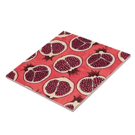 Pomegranaat 2 tegeltje (Zijkant)