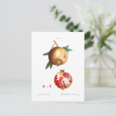POMEGRANAAT BOTANISCH BRIEFKAART (Staand voorkant)