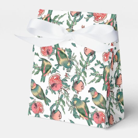 Pomegranaat en Lovevogels Bedankdoosjes (Voorkant Zijde)