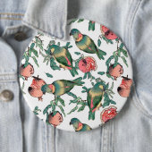 Pomegranaat en Lovevogels Ronde Button 6,0 Cm (In situ)