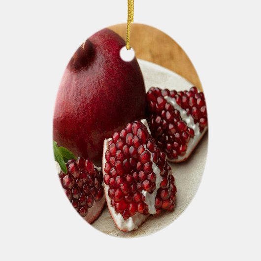 Pomegranaat Keramisch Ornament (Voorkant)