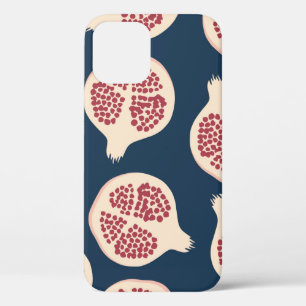 Pomegranaat naadloos patroon, achtergrond met pome iPhone 12 hoesje