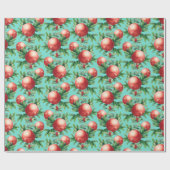 Pomegranaat Patroon Cadeaupapier (Vlak)
