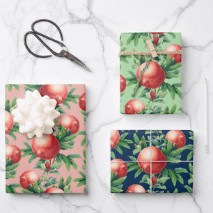 Pomegranaat Patroon Inpakpapier Vel