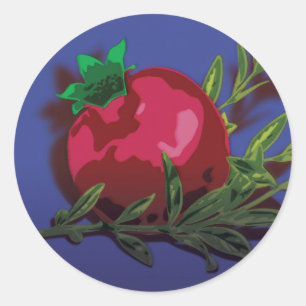 Pomegranaat Ronde Sticker
