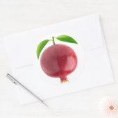 Pomegranaat Ronde Sticker (Envelop)