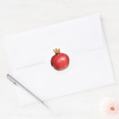 Pomegranaat Ronde Sticker (Envelop)