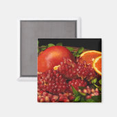 Pomegranaat, Sinaasappel en mint Magneet (Voorkant / Achterkant)