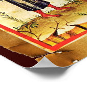 POMEGRANAAT TREE ANTIEK PARCHMENT POSTER (Hoek)