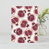 Pomegranaatplakken op wit (Staand voorkant)