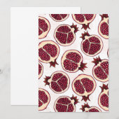 Pomegranaatplakken op wit (Voorkant / Achterkant)