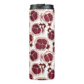 Pomegranaatplakken op wit thermosbeker (Achterkant)