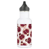 Pomegranaatplakken op wit waterfles  (Rechts)