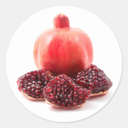 Pomegranade Ronde Sticker (Voorkant)