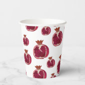 Pomegranate Design Paper Cup Papieren Bekers (Achterkant)