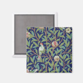 Pomegranate en Little Bird, William Morris Magneet (Voorkant / Achterkant)