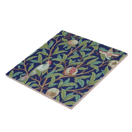 Pomegranate en Little Bird, William Morris Tegeltje (Zijkant)