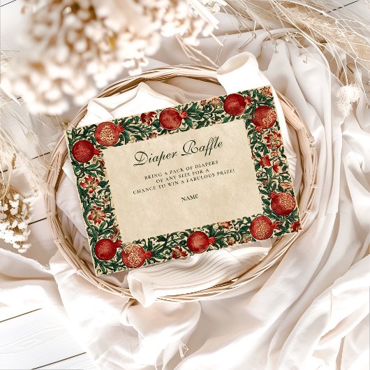 Pomegranate Garden Botanical Diapper Raffle  Informatiekaartje
