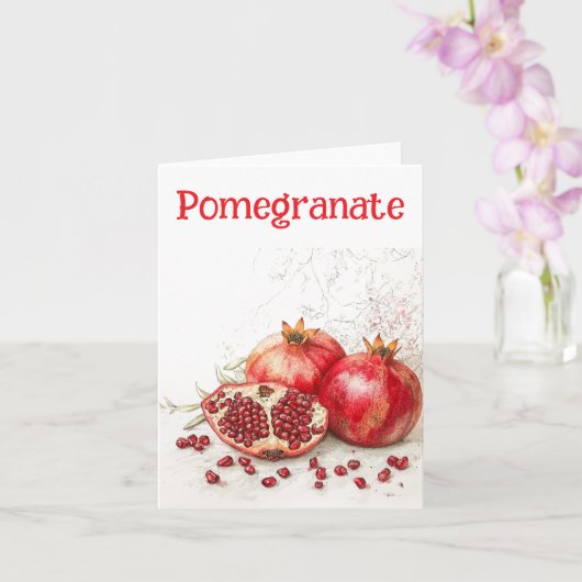Pomegranate Greeting Card Kaart (Orchidee)