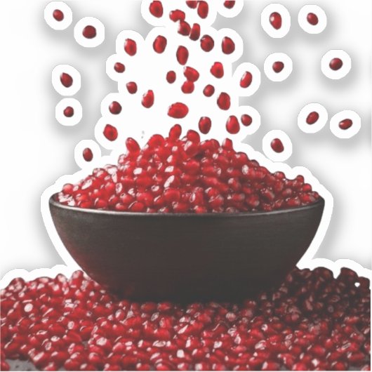 Pomegranate Illustration – Elegant Fruit Design Sticker (Voorkant)
