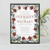 Pomegranate Jwish Wedding Invitation Kaart (Staand voorkant)