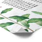 Pomegranate Mediterranean Wedding Seating Chart Poster (Hoek)